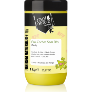 Real Natura  - Máscara Sem Sal Pro-Cachos Sem Nós 1kg