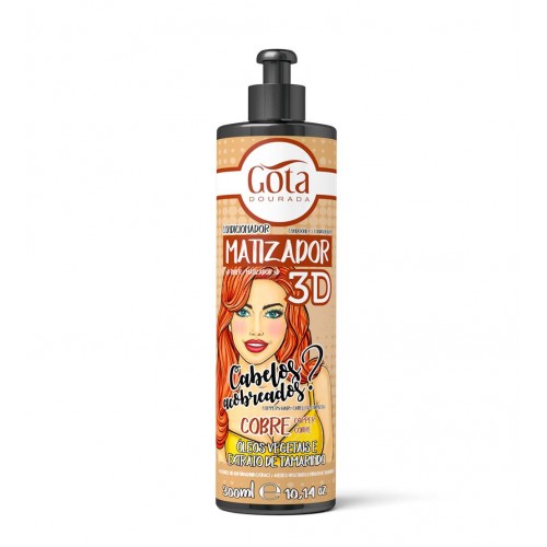 GOTA DOURADA MATIZADOR 3D COBRE 300ML