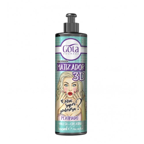 GOTA DOURADA MATIZADOR 3D PLATINADO 300ML