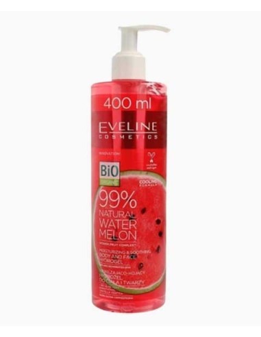 Eveline Hidrogel Hidratante Natural de Melancia para Corpo e Rosto 400 ml