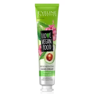 Eveline I Love Vegan Food - Creme De Mãos Regenerador De Abacate E Hibisco 50ml