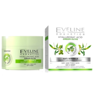 Eveline - Creme de Rosto Hyaluronic Acid Green Olive Anti Wrinke - 50ml