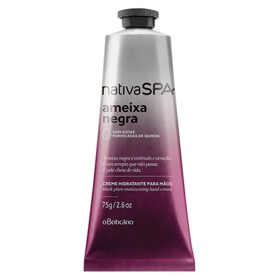 O BOTICÁRIO CREME DE MÃOS NATIVA SPA AMEIXA NEGRA, 75GR