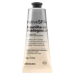 O BOTICÁRIO CREME DE MÃOS NATIVA SPA BAUNILHA DE MADAGASCAR, 75G