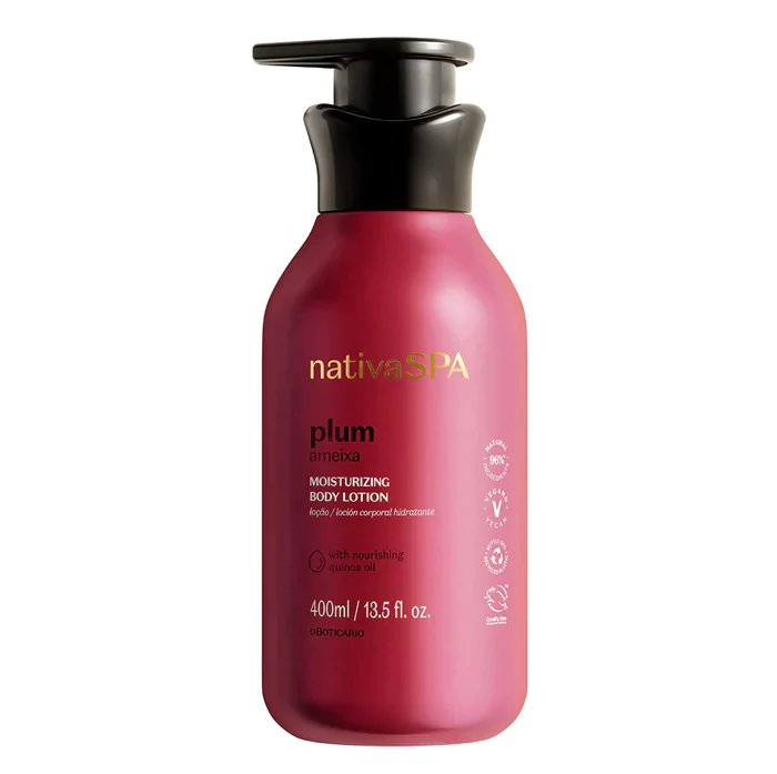 O BOTICÁRIO LOÇÃO HIDRATANTE NATIVA SPA AMEIXA, 400ML