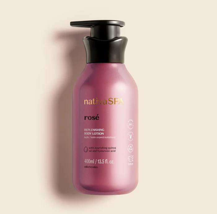 O BOTICÁRIO LOÇÃO REVITALIZANTE CORPORAL NATIVA SPA ROSÉ, 400ML