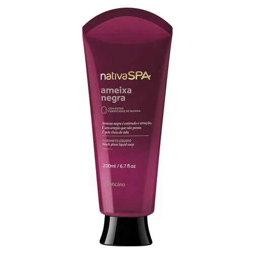 O BOTICÁRIO SABONETE LIQUIDO NATIVA SPA AMEIXA NEGRA, 200G