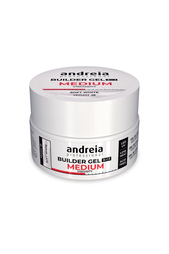 Andreia Builder Gel 3in1 – Gel Construção de Média Viscosidade Branco Leitoso 22gr