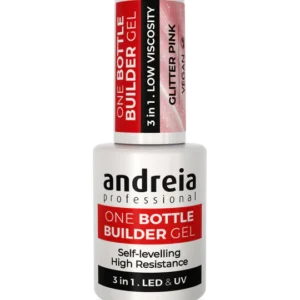 Andreia One Bottle Gel de Construção  Glitter Pink 14ml