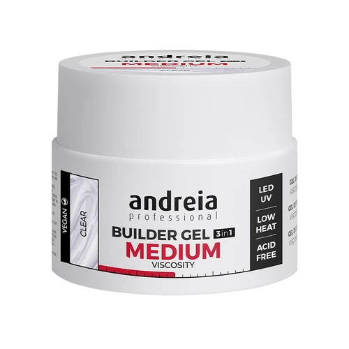 Andreia Builder Gel 3in1 – Gel Construção de Média Viscosidade Branco Leitoso 44gr