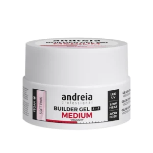 Andreia Builder Gel 3in1 – Gel Construção de Média Viscosidade Rosa Leitoso 22gr