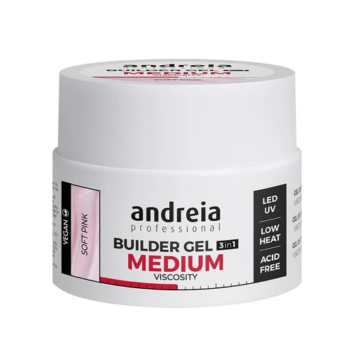 Andreia Builder Gel 3in1 – Gel Construção de Média Viscosidade Rosa Leitoso 44gr