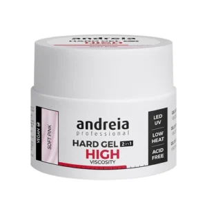 Andreia Hard Gel 2in1 – Gel Construção de Alta Viscosidade Rosa Leitoso 44gr