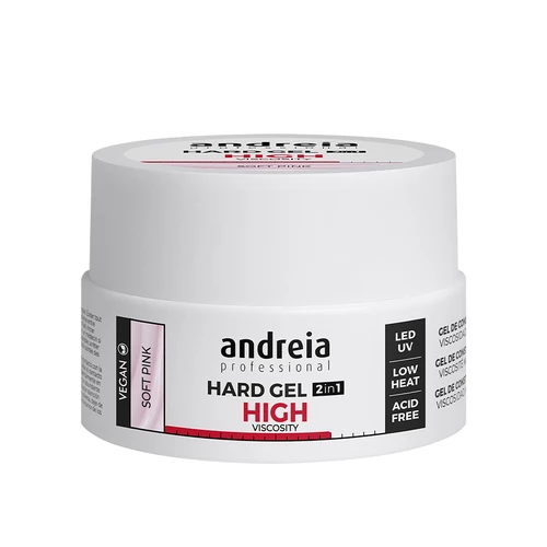 Andreia Hard Gel 2in1 – Gel Construção de Alta Viscosidade Rosa Leitoso 22gr