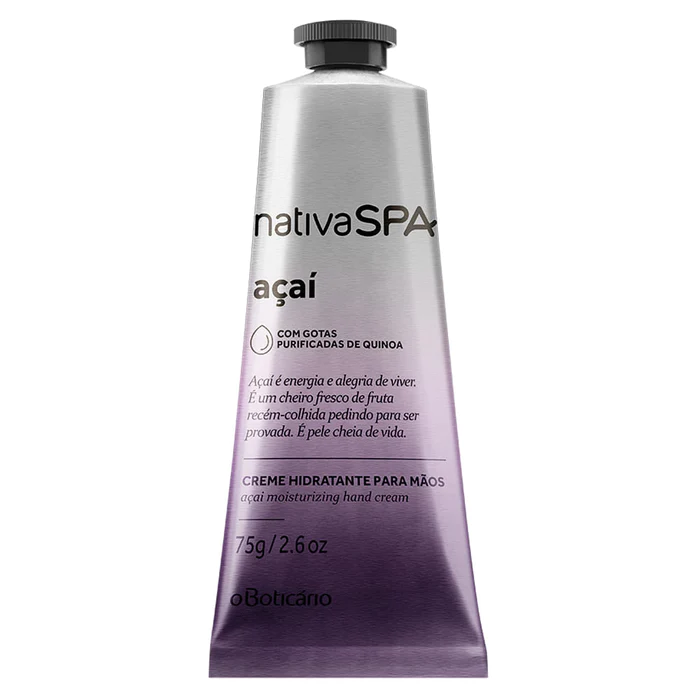 O BOTICÁRIO CREME DE MÃOS NATIVA SPA AÇAÍ 75GR