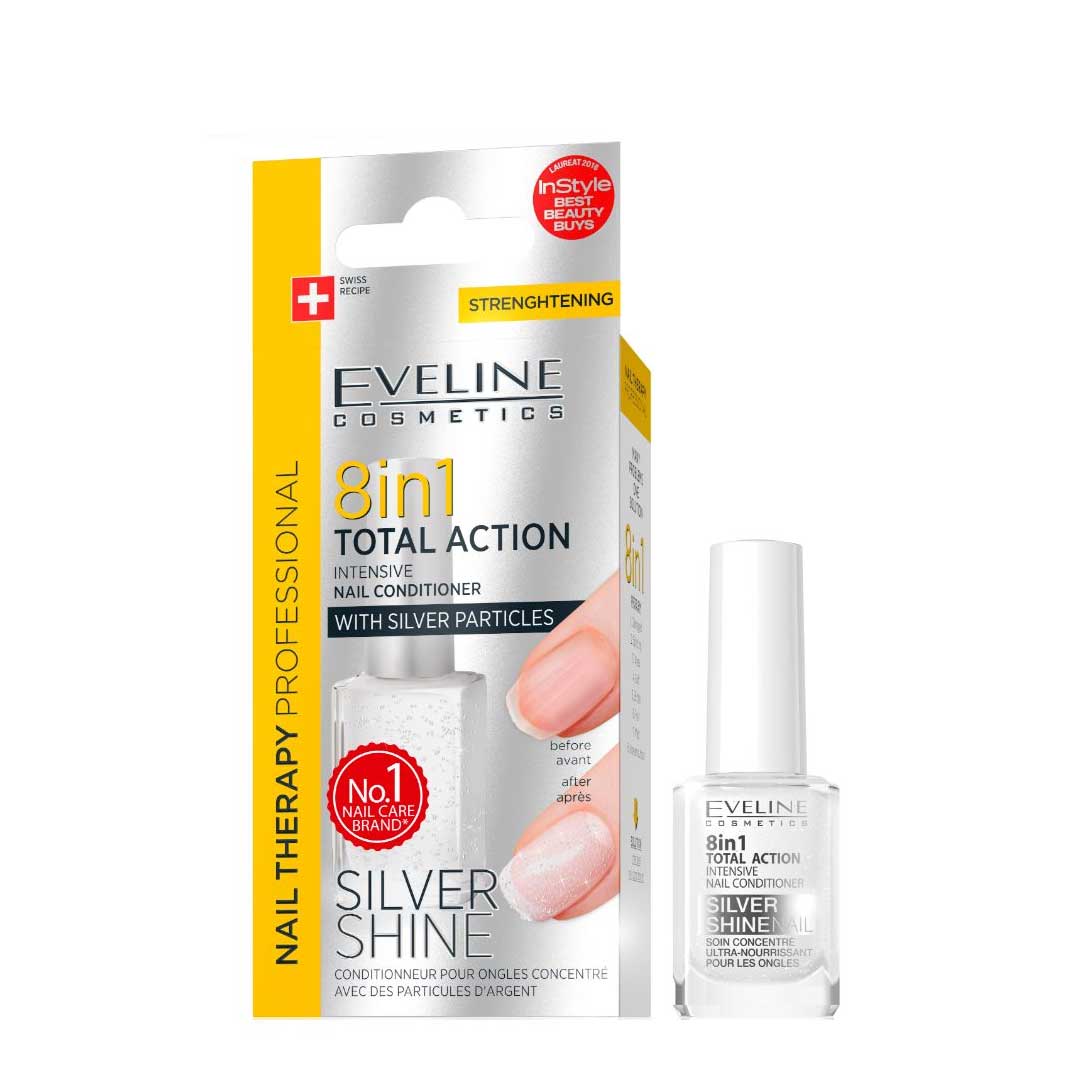 Eveline - Tratamento de Unhas – Nail Therapy Conditioner 8in1 Silver 12ml
