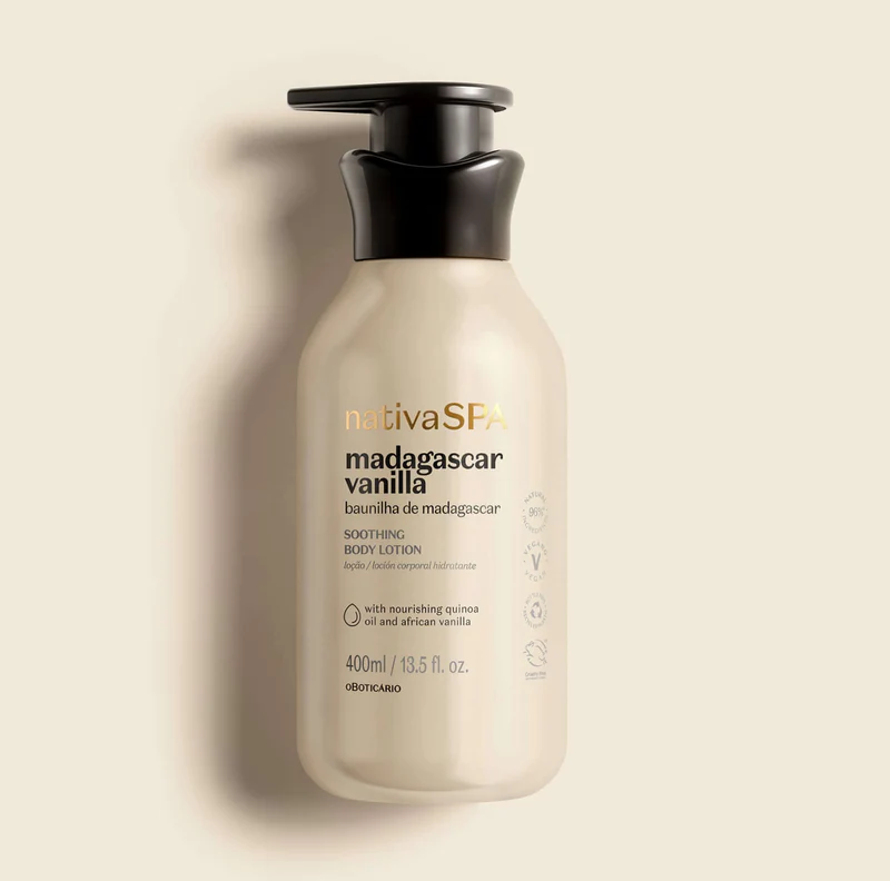 O BOTICÁRIO LOÇÃO HIDRATANTE NATIVA SPA BAUNILHA DE MADAGASCAR, 400ML
