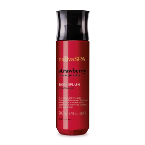 O Boticário Body Splash Nativa Spa Morango Ruby, 200ml