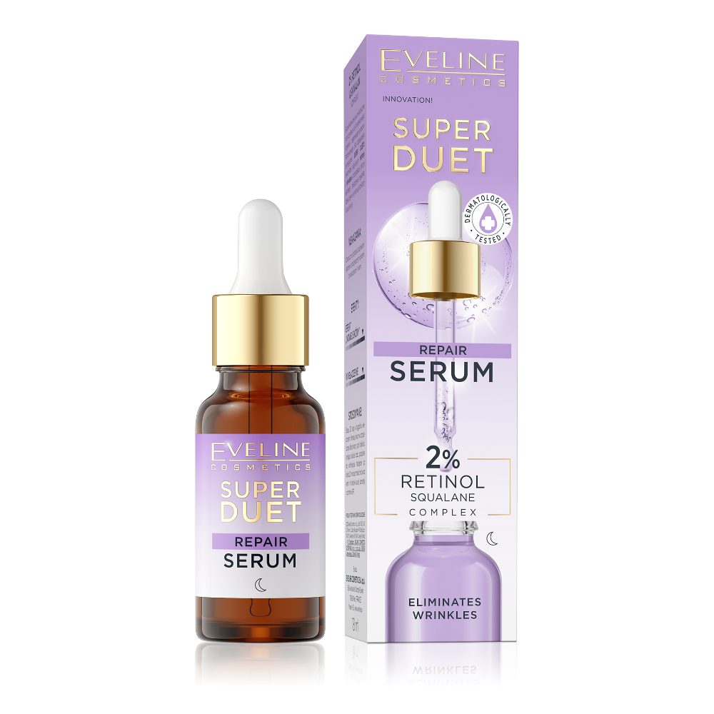 Eveline Sérum de Rosto – Super Duet 2% Retinol&Squalane Complex 18ml