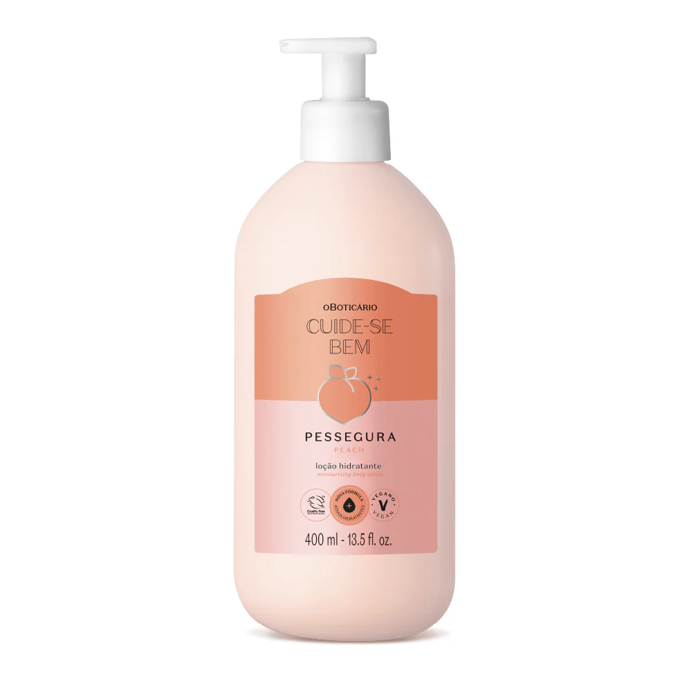 O Boticário Loção Hidratante Corporal Cuide-se Bem Pessegura, 400ml