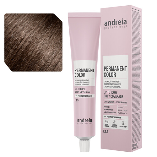 Andreia Coloração Permanente 4.03 Castanho Médio Natural Quente - 100ml