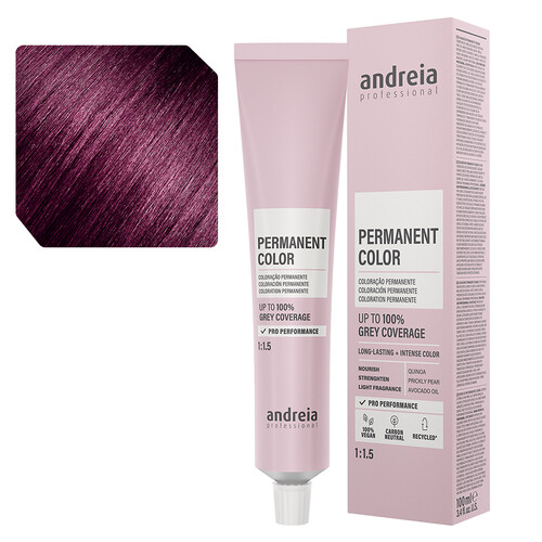 Andreia Coloração Permanente 4.66 Castanho Médio Violeta Intenso - 100ml
