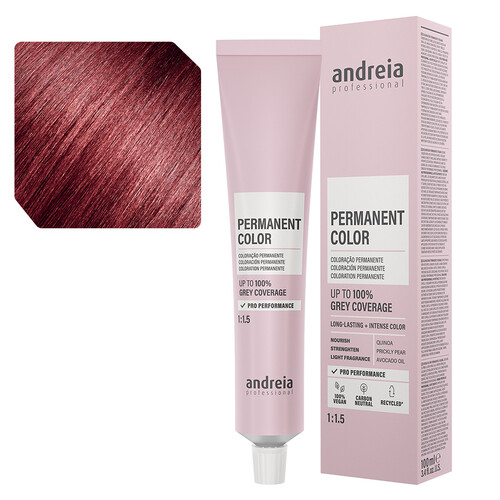 Andreia Coloração Permanente 5.65 Castanho Claro Violeta Vermelho - 100ml