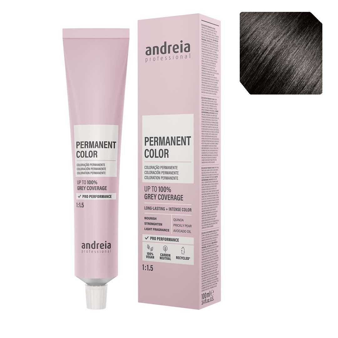 Andreia Coloração Permanente 3.0 Castanho Escuro Natural - 100ml