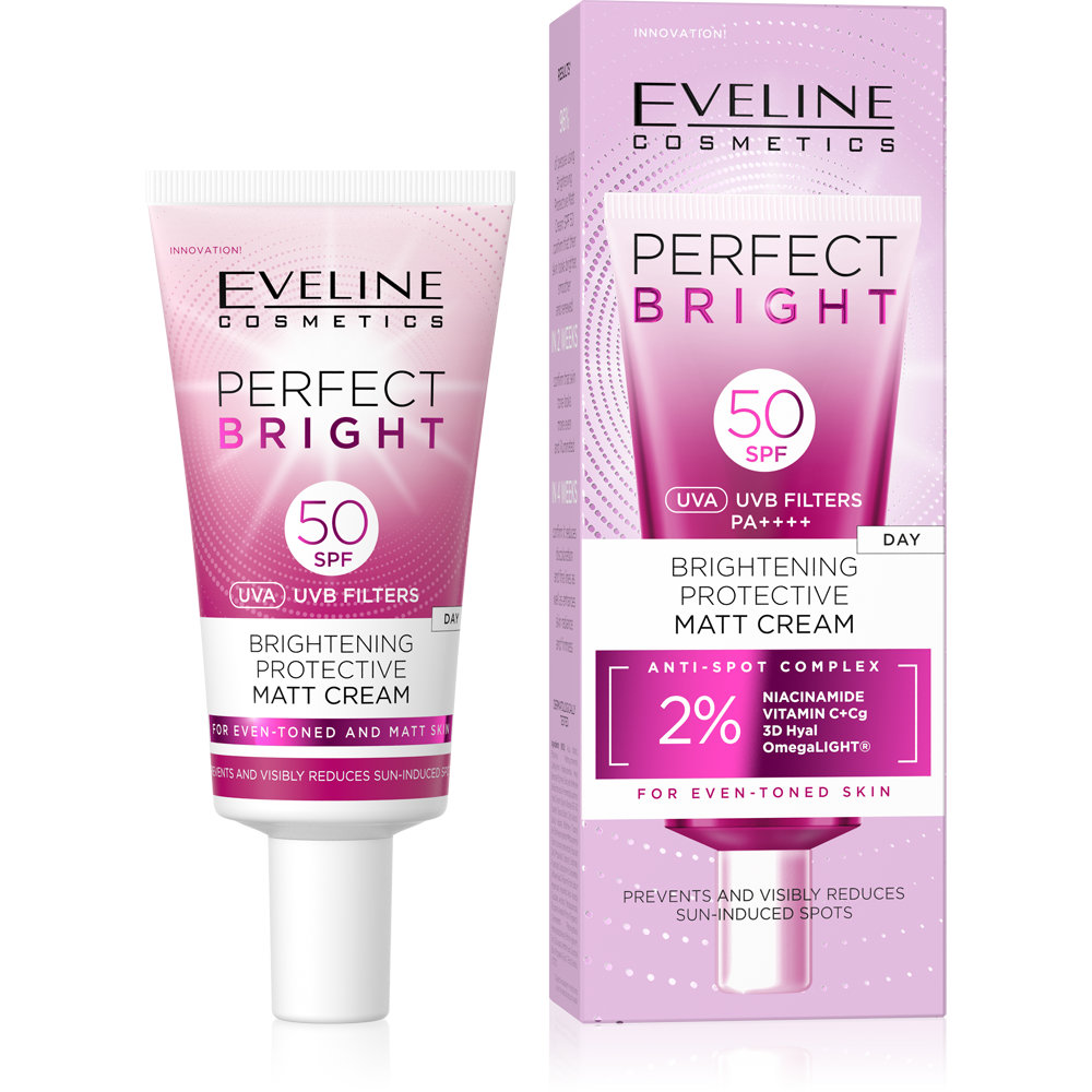 Eveline - Perfect Bright Protective Matt Day Cream SPF50 - 30ml