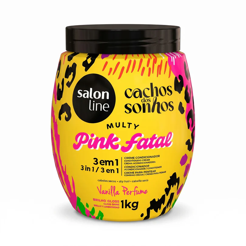 Salon Line - Cachos dos Sonhos Multy Pink Fatal Tratamento 3 em 1-1kg