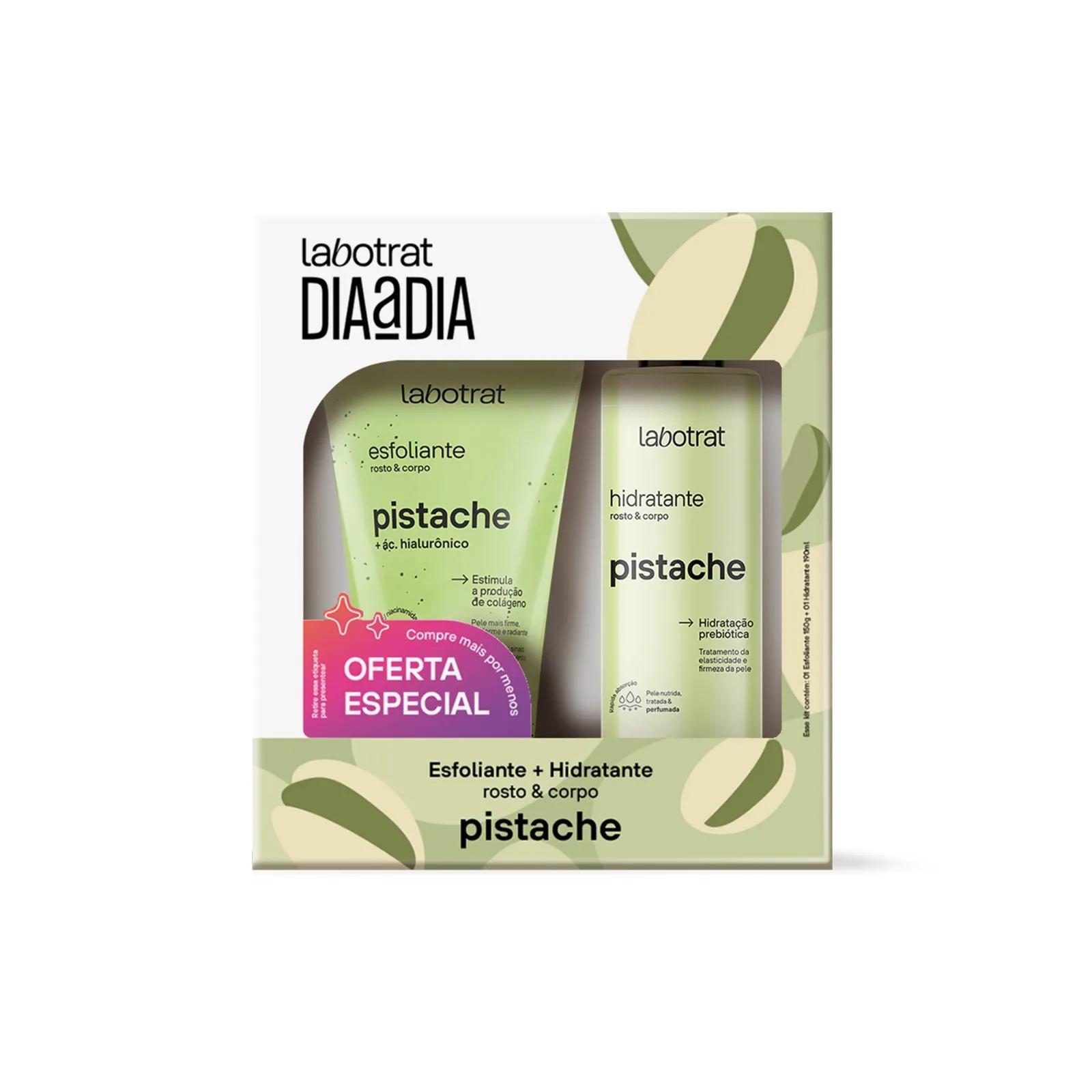Labotrat – Pack Esfoliante 150g + Hidratante 190ml Pistache Dia a Dia